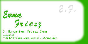 emma friesz business card